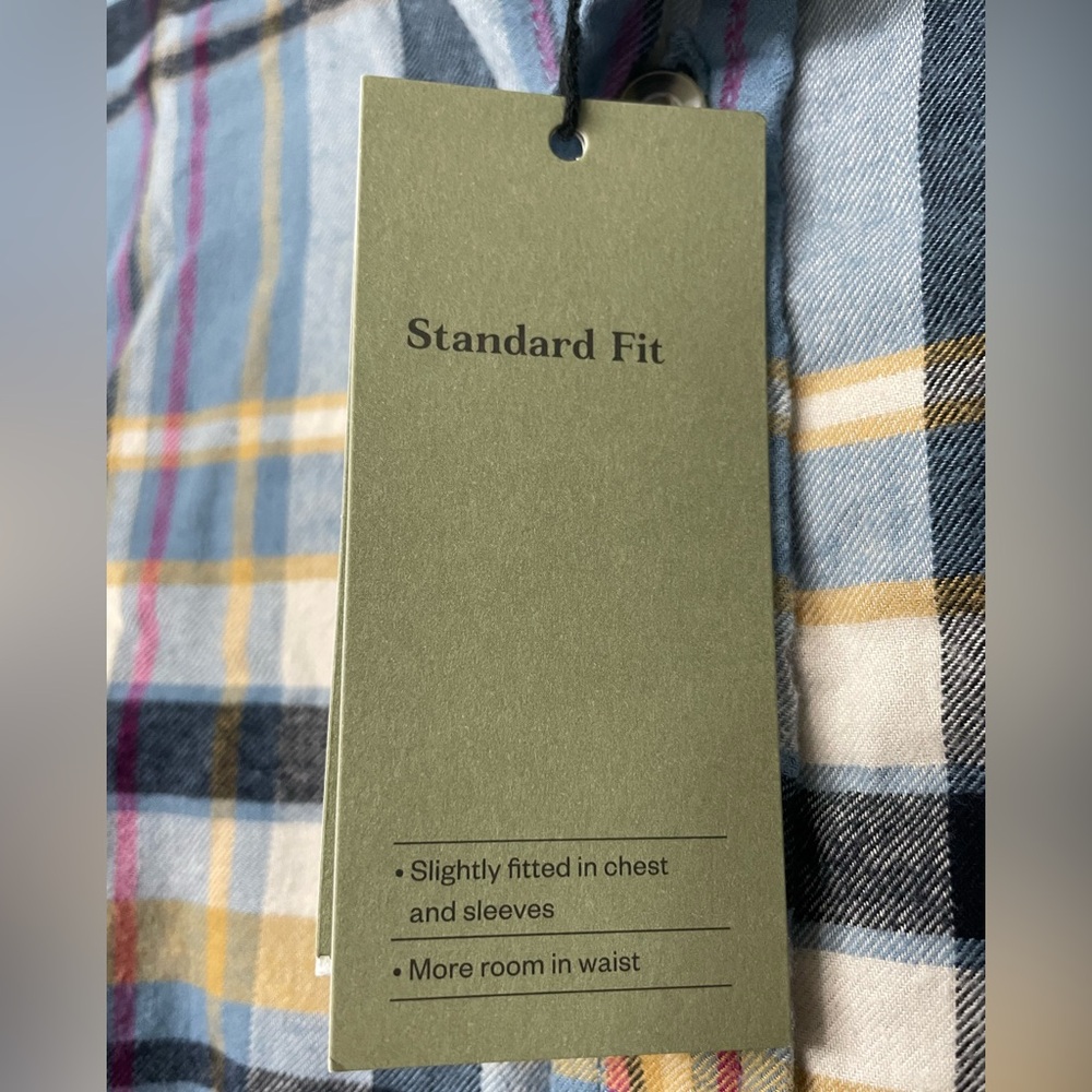 NWT Goodfellow Men’s Plaid Shirt Size M - Picture 5 of 6